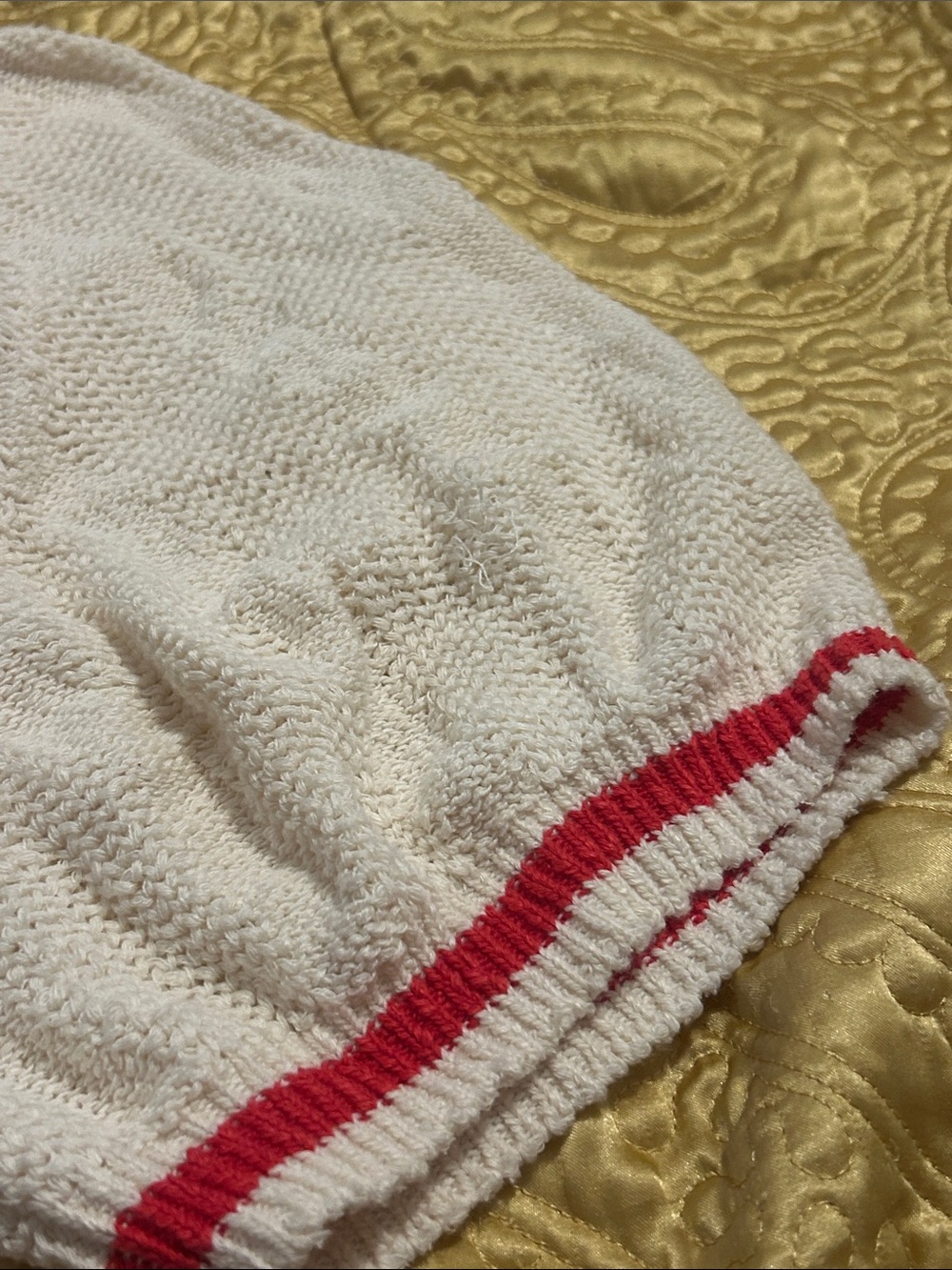 BDG White Knit Tank with Red Trim - Picture 5 of 5